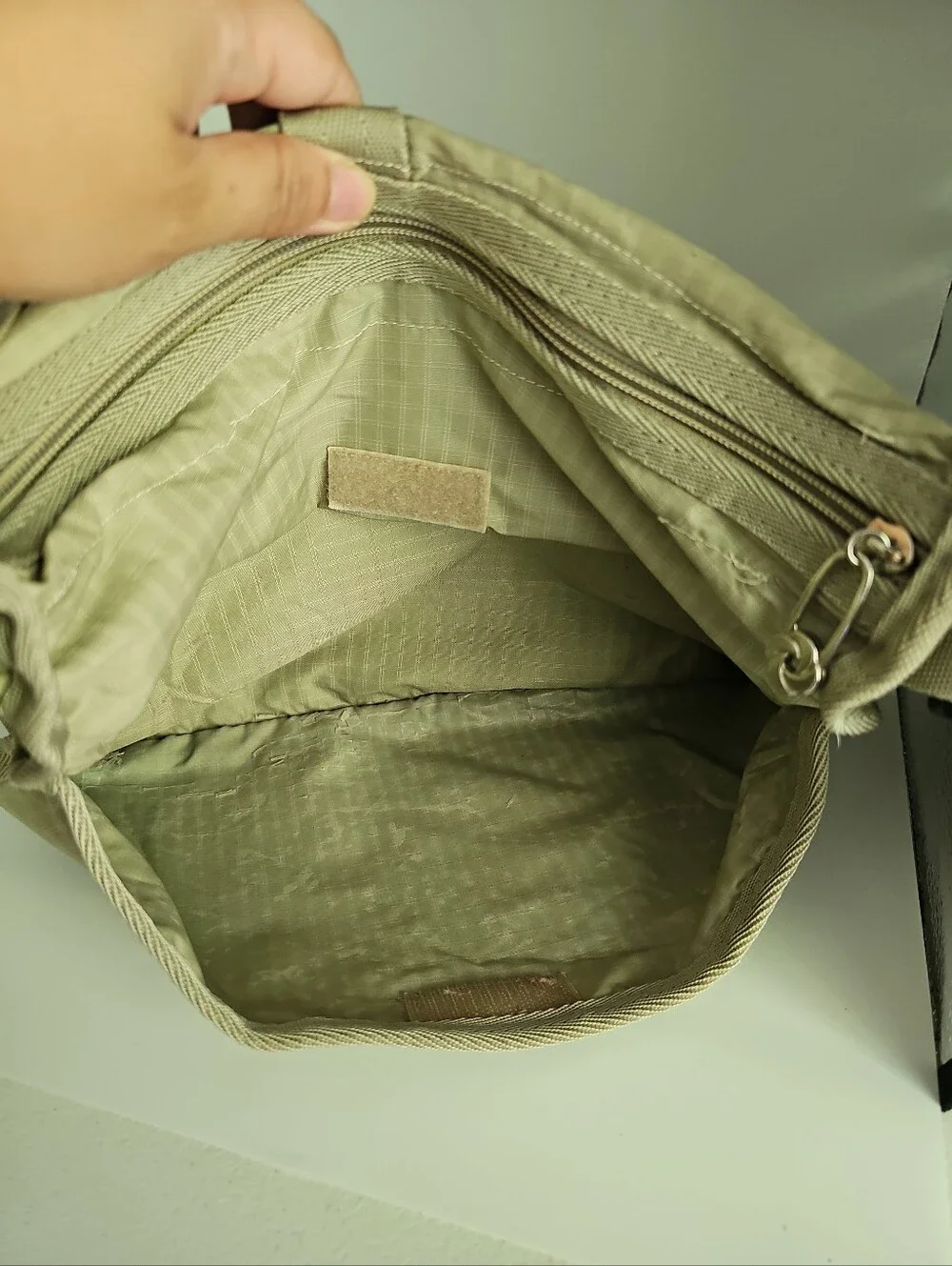 Samsonite Light Olive Green Messenger Crossbody Bag